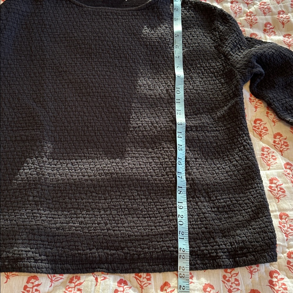 Black Crane Textured Cotton Top XS - Picture 5 of 5